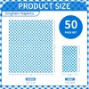 DYLIVeS Blue Gingham Napkins, Blue and White Checkered Guest Towel Plaid Party Napkins Disposable Paper Hand Towels for Luncheon, Picnic, Birthday Party, Easter, Graduation Party, 3-Ply, 50 Pcs