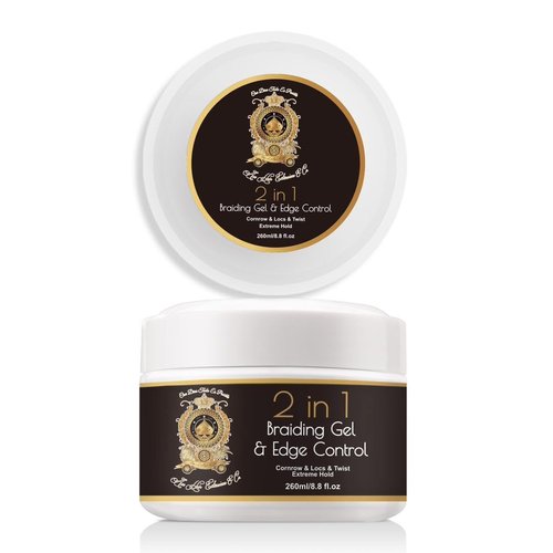Generic Extreme Hold Braiding Gel and Edge Control 2-in-1 - Smooths Edges, No Residue, Nourishing Formula - Ideal for Braids, Cornrows, Locs, and Twists"", Clear