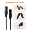 CableCreation XLR Microphone Cable, 6 FT XLR Male to XLR Female Balanced 3 PIN Mic Cables, Black