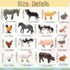 16 Pcs Mini Farm Animal Toys Realistic Plastic Kids Animal Figurines Playset for Kids Birthday Cake Topper Easter Egg Fillers Animal Theme Toys