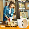 Tapewell Shipping Tape Rolls - Clear Packing Tape 1.88 Inch Wide - Box Tape for Moving - Packing Tape Refills for Dispenser - 3 Pack Clear Tape Rolls - 164 Yards