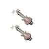 ZHOUMEIWENSP Y2k Metal Hair Clips Retro Rhinestone Guitar Hairpin with Punk Clips Novelty Hair Style Making (Pink)