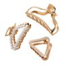 Kolifu Metal Hair Clips for Women Hair Claw Clips Medium for Thick Hair 3 Pack (Acetic acid+pearl+glossy) (KLF220518-3PCS MIX)