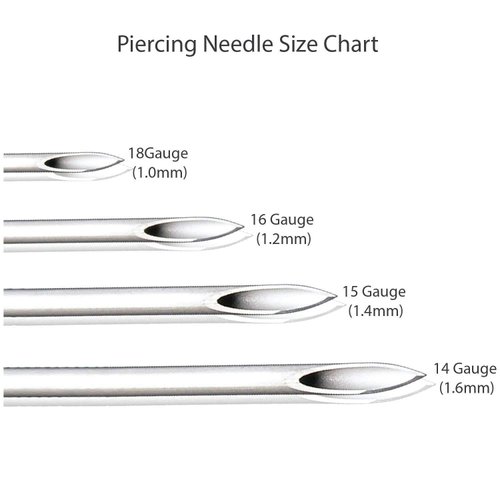 10PCS Curved Piercing Needles 16G Curved Body Piercing Needles Sterilized Surgical Steel Disposable Curved Hollow Needles for Ear Piercing Needles Curved 16 Gauge