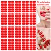 YECIRALA 20 Sheets 280 Pcs Red Nail Polish Stickers for Nails Gel Stickers Full Nail Wraps for Women Gel Nail Strips Stick On Nails Polish Strips Self Adhesive Nail Decals for Nail Art Strips