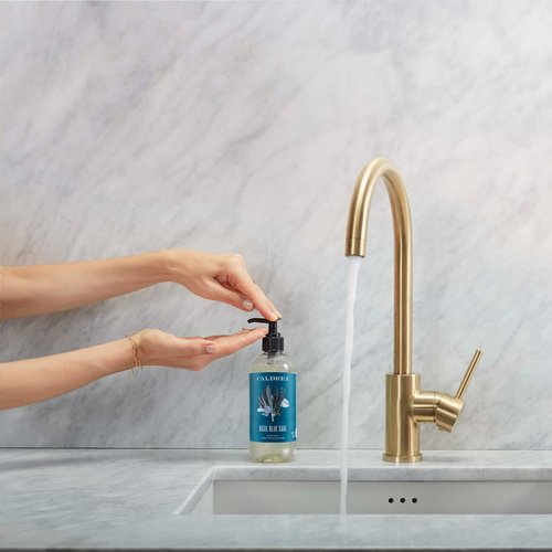 Caldrea Hand Wash Soap, Aloe Vera Gel, Olive Oil and Essential Oils to Cleanse and Condition, Scent, 10.8 oz (Packaging May Vary), Basil Blue Sage, 21.6 Fl Oz