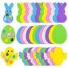 Max Fun 302pcs Easter Foam Stickers Set DIY Crafts Egg Bunny Chick Easter Decorations for Kids Crafts Party Favors Supplies Easter Craft Kits for Kids (Easter Egg+Bunny+Chicks)
