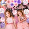 Butterfly Birthday Party Decorations Supplies, Pink & Purple Butterfly Birthday Decorations Include Paper Fans Foil Balloons Happy Birthday Banner Tattoos Wall Stickers Cake Toppers
