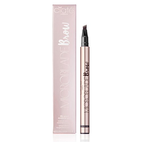 Ciaté London Microblade Brow Pen, 4-Prong Brow Pen, Defines & Fills Brows For A Natural Look, Charcoal
