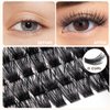 Bodermincer 120pcs 8-10-12-14mm Mixed,10-12-14-16mm Mixed Wide Cluster Clusters Individual Lashes Professional Makeup Individual Cluster EyeLashes Grafting Fake False Eyelashes Eyelash Extension