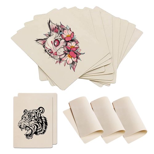 10Pcs Tattoo Practice Skin, Tazay Blank Tattoo Skin Practice Fake Practice Skin For Tattooing Double Sides 8x6" For Microblading Supply Tattoo Supplies