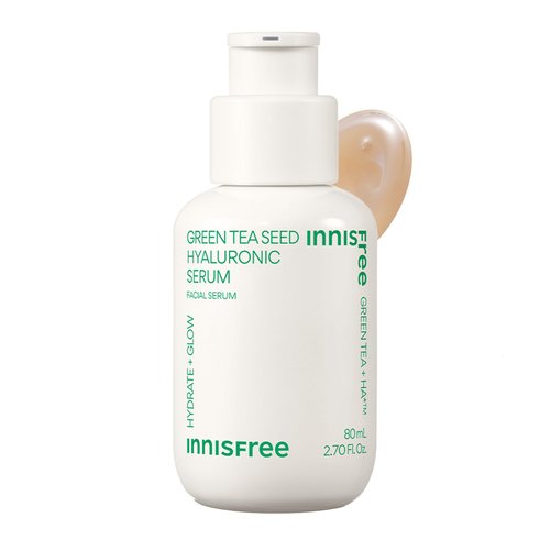 innisfree Green Tea Seed Hyaluronic Serum with Panthenol and Niacinamide, Korean Face Serum for H...