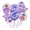 Balloons, 11 pcs Foil Balloons 8 Year Old for 8th Birthday Party Supplies Decoration， Confetti Balloon Kids Party Balloons Birthday Party Supplies 8 Years Old Birthday Balloon for Kids (8th, Purple)