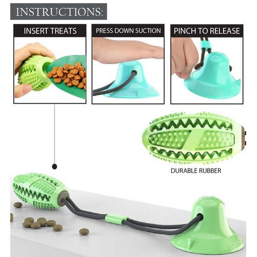Pet Life ® 'Grip N' Play' Treat Dispensing Football Shaped Suction Cup Dog Toy