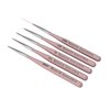Beaute Galleria 5 Pieces Nail Art Brush Set with Liners (4mm, 7mm, 9mm) Striping Brushes (5mm, 25mm), for Thin Fine Line Drawing, Detail Painting, Striping, Blending, One Stroke