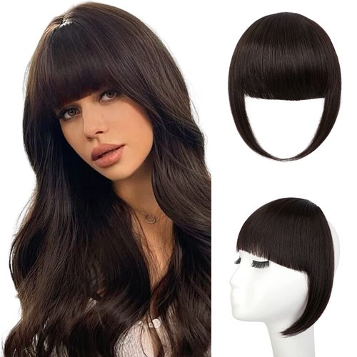 Wodelanle Clip In Bangs Hairpiece Clip In Bangs Wispy Bangs Hair Clip On Bangs With Temple Fake Bangs Bangs Clip In Hair Extensions