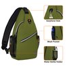 MOSISO Sling Backpack, Multipurpose Crossbody Shoulder Bag Travel Hiking Daypack, Army Green, Medium