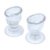 WHOLELIFEOBJECTS Glass Eye Wash Cup with Engineering Design to Fit Eyes for Effective Eye Cleansing - Eye Shaped Rim, Snug Fit Set of 2 (Transparent)