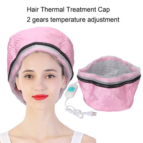 Heating Cap, Hair Thermal Treatment Cap. Temperature Adjustable Deep Conditioning Electric Heat Cap