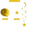 BEISHIDA Gold Star Hanging Swirl Decorations,Hanging Gold Party Supplies for Graduation Wedding Baby Shower Decorations,Pack of 15