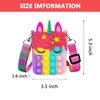 Civan Small Pop Purse,Unicorn Pop Purse for Girl Boy and Women Pop Bag with Unicorn Pop Toy,Shoulder Bag Fidget Toys Pop Fidget Backpack Toy for ADHD Anxiety School Backpack Silicone Bag Pop for Girls