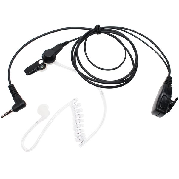 Replacement for Yaesu / Vertex VX-150 FBI Earpiece with Push to Talk (PTT) Microphone - Acoustic Earphone Compatible with Yaesu / Vertex VX-150 Radio - Headset for Security and Surveillance