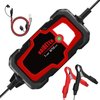 BAIDETEK 1A Car Battery Charger, 6V and 12V Fully Automatic Trickle Charger, Smart Battery Maintainer for Cars, Motorcycle, Boat, Truck, Lawn Mower, Marine Lead Acid Batteries