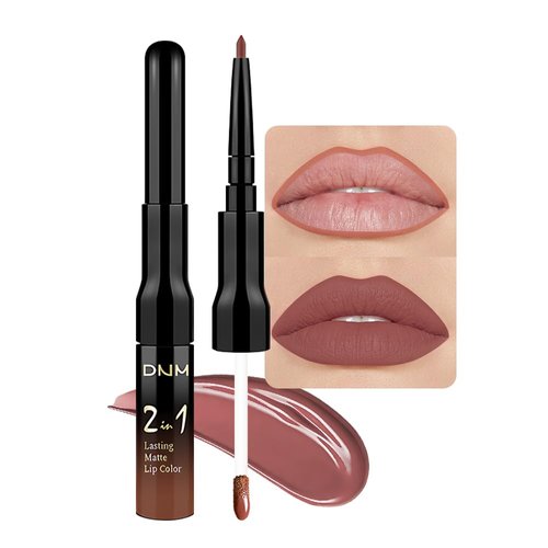 evpct 1Pcs Orange Brown Lip Stain Paint Matte Lip Liner and Lipstick Set Long Lasting Smudge Proof labiales matte mate larga duracion listip 24 hours a prueba de agua mate 24 horas originales,36#