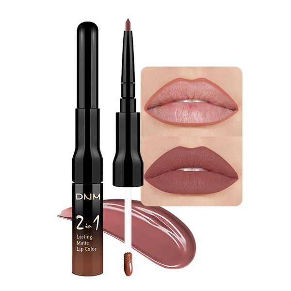 evpct 1Pcs Orange Brown Lip Stain Paint Matte Lip Liner and Lipstick Set Long Lasting Smudge Proof labiales matte mate larga duracion listip 24 hours a prueba de agua mate 24 horas originales,36#