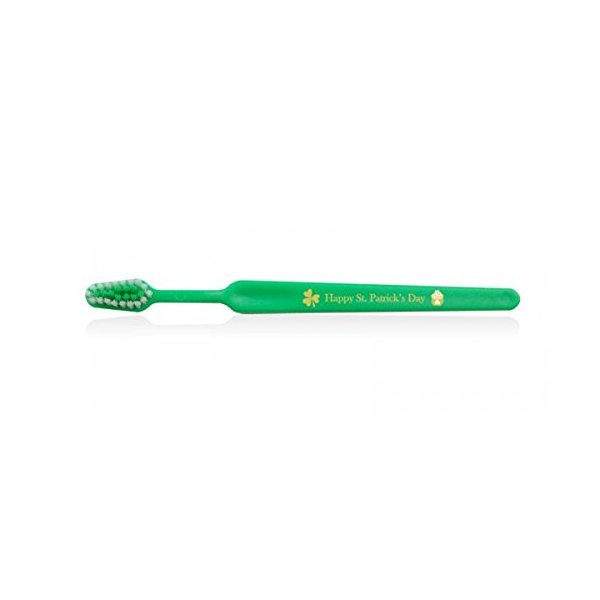 Tess Oral Health Happy St. Patrick's Day Kids Toothbrush - Ideal St. Patty's Day Party, Soft Bristles, Individually Wrapped, Made in The USA