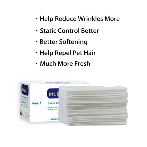 DR.EASY Dryer Sheets Plant Based Formula 252 Ct Fabric Softener sheets for Laundry Free & Clear Essential Oil Scented No Artificial Fragrances No Dyes Reduce Static & Wrinkles Help Repel Pet Hair
