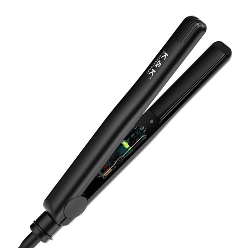 K&K Retro Hair Straightener, Ceramic Tourmaline Coating Floating Plate, Fast Heat Up 450F, Ideal for All Hair Type, 1 Inch, Dual Voltage