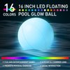 MIAOKE Pool Toys 16 Inch 5 Pack- 16 Lighting and 4 Modes LED Beach Ball with Remote Control,Suitable for Pool Games Night Summer Pool Party,Outdoor Teen Adult Family Games