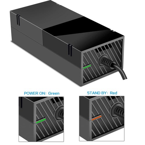 Upgraded Power Supply Brick for Microsoft Xbox One Power Supply, with AC Adapter Charger Cord Replace 200W