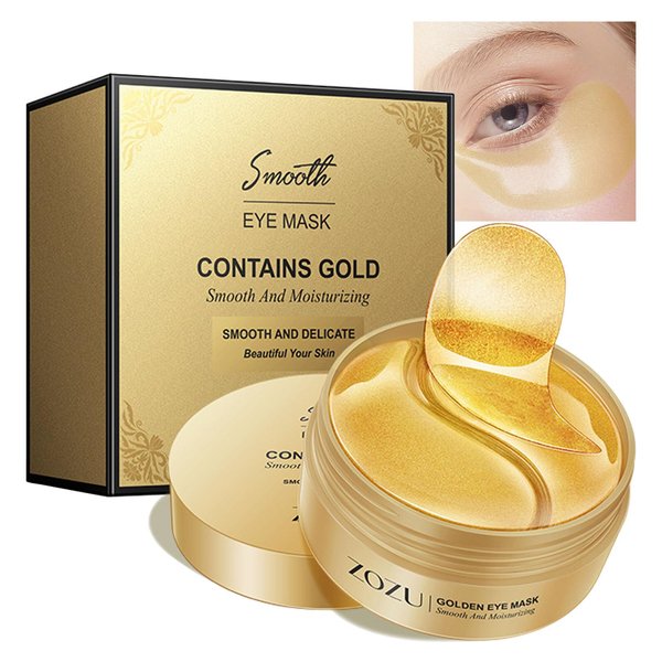 Sulily 24k Gold Under Eye Patches,60PCS Collagen Eye Masks for Puffy Eyes,Dark Circles,Reduce Wrinkles,Natural Refresh Revitalizing Eye Skin Care Products