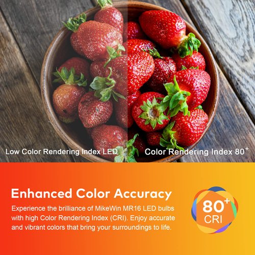 MikeWin MR16 LED Bulb 10Pack,5W 12V, GU5.3 Bi-Pin Base,50-Watt Equivalent,2700K Warm White,Non-Dimmable MR16 LED Spot Light Bulbs for Indoor Outdoor Landscape Track Lighting