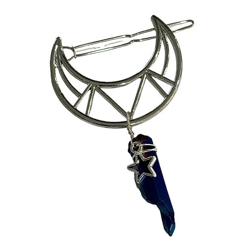Crystal Drop Barrette, Super Cute, Item T60, Crytals Vary in Size and Shape, Comes in a Gift Box Too