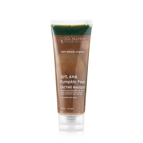 100% Natural & Organic AHA Exfoliating Pumpkin Enzyme Peel Masque - 10% Pumpkin & Papaya enzymes + 20% AHAs including Glycolic, Lactic, Citric & Tartartic Acids. Revives, Firms, Brightens Skin