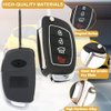 Key Fob Case for Hyundai Sonata Santa Fe Sport 2019 2018 2017 2016 2015 2014 2013 4 Buttons Keyless Entry Remote Control Folding Flip Car Key Fob Cover Shell Replacement with Insert Rubber Pad Keypad