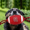 Pets First North Carolina State Football Dog Toy, Tough Quality Nylon Materials, Strong Pull Ropes, Inner Squeaker, Collegiate Team Color