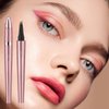 Magic Eyebrow Pencil, 4 Tip Microblading Eyebrow Pen, 2024 New Eyebrow Tattoo Pencil 3D Eyebrow Pencil, Waterproof Natural Fine Stroke Magic Eyebrow Pencil for Women and Girl (Light Brown)