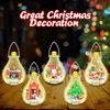 Christmas Ornaments Building Block Set, Compatible with Lego Christmas Tree Decorations Bulbs with Warm Light, Santa Claus Sleigh Phone Booth Fireplace Building Sets Gifts Stocking Stuffers (5 Pack)