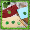 48Pcs St Patricks Day Stickers for Kids,1.5in Green Irish Shamrock Clover Label Self Adhesive Stickers,Saint Patricks Day Decorations Party Decals Seals Cards Envelopes Rewards Scrapbooking Supplies