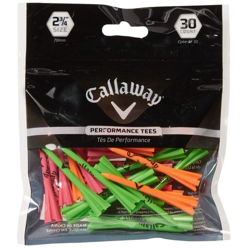 Performance 2.75’’ Plastic Golf Tees, Neon Mix, 30 Pack