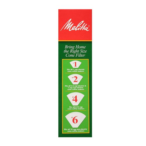 Melitta 4 Cone Coffee Filters, White, 100 Total Filters Count - Packaging May Vary