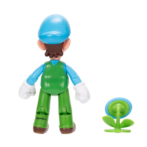 Super Mario 4" Action Figures Ice Luigi with Ice Flower