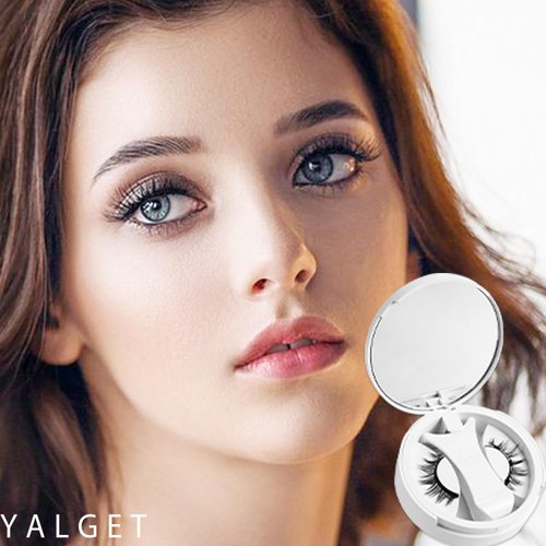 YALGET Magnetic False Eyelashes Set Magnetic Eyelashes are glue-free and reusable Magnetic false eyelashes come with an eyelash applicator (EM07)