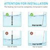 YukiHalu Small Submersible Aquarium Heater, Adjustable Mini Fish Tank Heater 25W 50W 100W 200W 300W with External Temperature Controller, LED Display, Used for 5/10/20/40/60 Gallons (25 Watts)