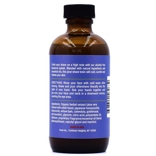 Taconic Shave, Natural Aftershave Splash 4 oz, Lavender Lime, Skin Cooling, Refreshing and Moisturizing, After-Shave Liquid Formula with All-Natural Ingredients, Artisan Made in The USA