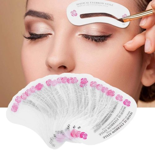 24 PCS Eyebrow Shaping Stencils, Kalolary Eyebrow Grooming Stencil Kit Shaping Templates DIY Tool...